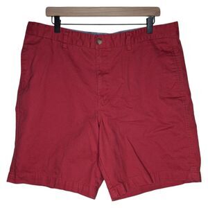 Chaps Shorts Adult Size 38 Red Chino Flat Front‎ 8in Inseam Casual Mens Pockets